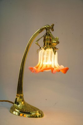 Art Deco Swivel Table Lamp with Original Opaline Glass Shade, Vienna, 1920s-SPD-1791491