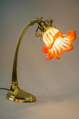 Art Deco Swivel Table Lamp with Original Opaline Glass Shade, Vienna, 1920s-SPD-1791491