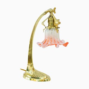 Art Deco Swivel Table Lamp with Original Opaline Glass Shade, Vienna, 1920s-SPD-1791491