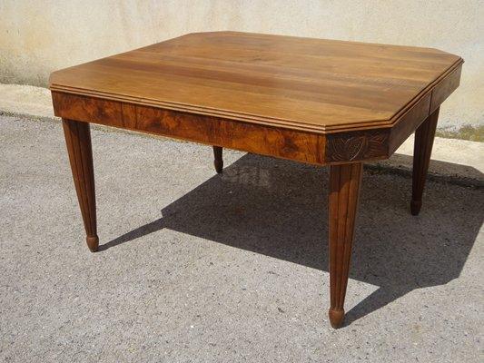 Art Deco Table in Walnut and Burr Walnut, 1930s-ABK-2022515