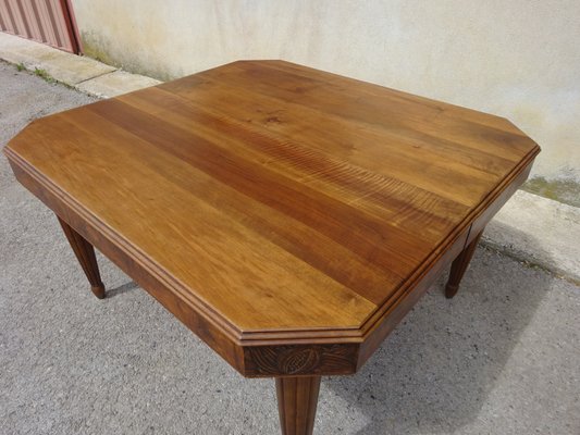 Art Deco Table in Walnut and Burr Walnut, 1930s-ABK-2022515