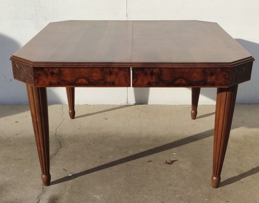 Art Deco Table in Walnut and Burr Walnut, 1930s-ABK-2022515