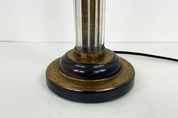 Art Deco Table Lamp in Brass with Glass Rods-VMP-1292484