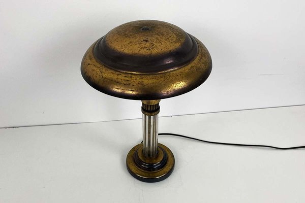 Art Deco Table Lamp in Brass with Glass Rods-VMP-1292484