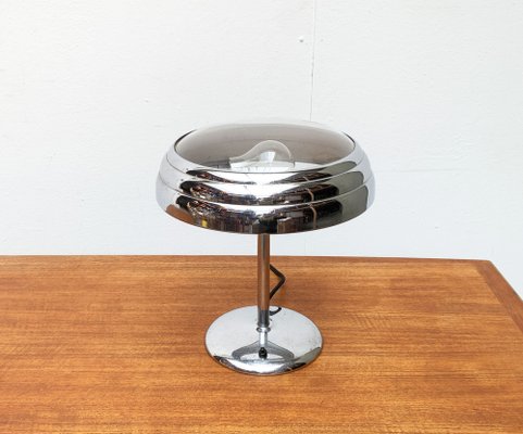 Art Deco Table Lamp in Chrome and Glass-UAH-1264256