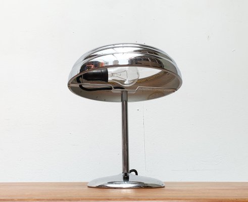 Art Deco Table Lamp in Chrome and Glass-UAH-1264256