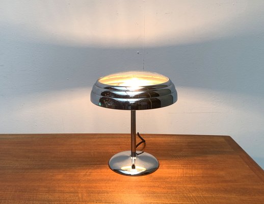 Art Deco Table Lamp in Chrome and Glass-UAH-1264256