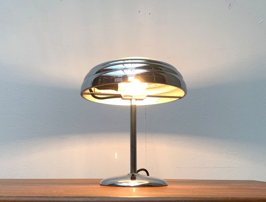 Art Deco Table Lamp in Chrome and Glass-UAH-1264256