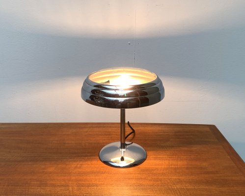 Art Deco Table Lamp in Chrome and Glass-UAH-1264256