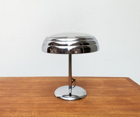 Art Deco Table Lamp in Chrome and Glass-UAH-1264256