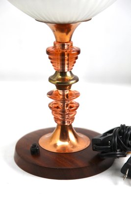 Art Deco Table Lamp in Colored Glass with Brass Details, 1935-MJY-1446875