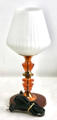 Art Deco Table Lamp in Colored Glass with Brass Details, 1935-MJY-1446875