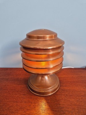 Art Deco Table Lamp in Copper from Coulter, Toronto, 1930s-FAX-1813865