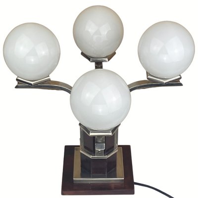 Art Deco Table Lamp in Mahogany, 1930s-BHG-1453015