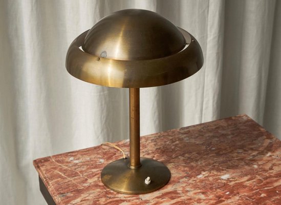 Art Deco Table Lamp in Patinated Brass, 1920s-FEW-2024255