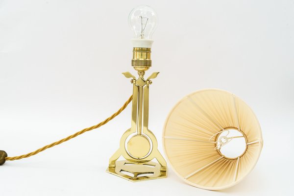 Art Deco Table Lamp Vienna with Fabric Shade, 1920s-SPD-1718439