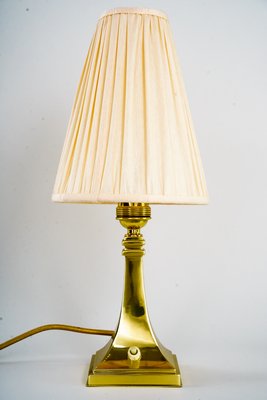 Art Deco Table Lamp with Fabric Shade, 1920s-SPD-1092021