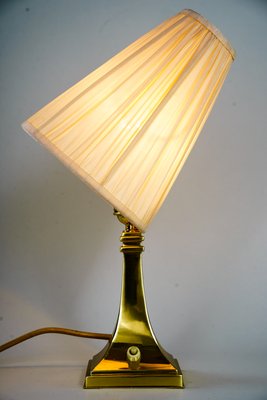 Art Deco Table Lamp with Fabric Shade, 1920s-SPD-1092021