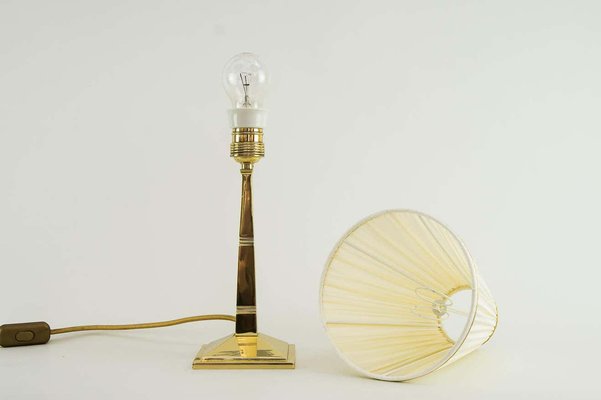 Art Deco Table Lamp with Fabric Shade, Vienna, 1920s-SPD-1020189