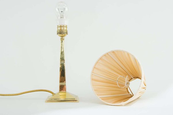 Art Deco Table Lamp with Fabric Shade, Vienna, 1920s-SPD-1020189