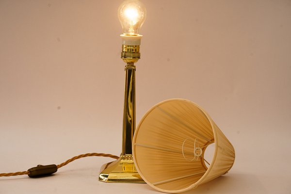 Art Deco Table Lamp with Fabric Shade, Vienna, 1920s-SPD-1811288