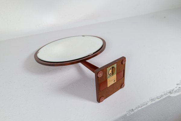 Art Deco Table Mirror in Walnut and Glass, 1940s-UYK-1793992