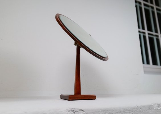 Art Deco Table Mirror in Walnut and Glass, 1940s-UYK-1793992