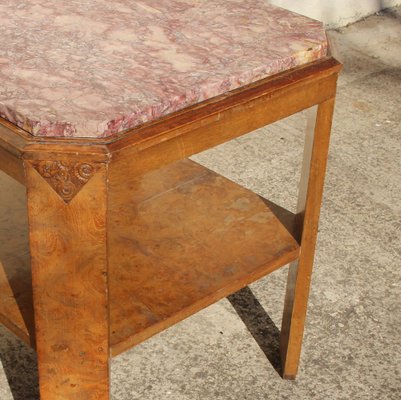 Art Deco Table with Pink Marble-NE-1169669