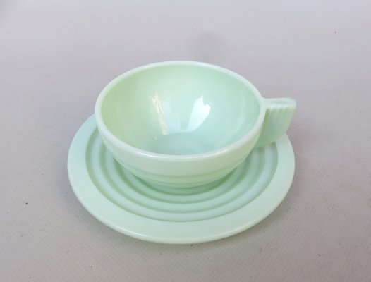 Art Deco Tea Cups and Saucers, 1920s, Set of 16-EY-1716671