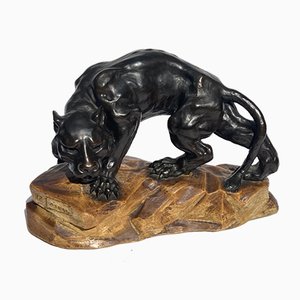 Art Deco Terracotta Black Panther-BHG-1007431