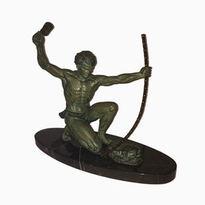 Art Deco The Blacksmith Sculpture by G. Hervor-LXP-644444