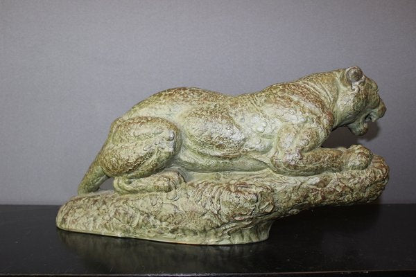 Art Deco Tiger in Terracotta by Henri Bargas, 1930s-BCR-1402798