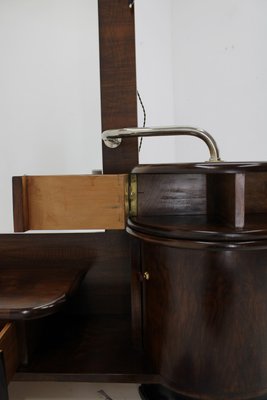 Art Deco Toilet Cabinet with Mirror in Walnut, Czechoslovakia, 1930s-TZ-1759682