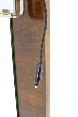 Art Deco Toilet Cabinet with Mirror in Walnut, Czechoslovakia, 1930s-TZ-1759682