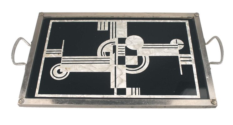 Art Deco Tray with Geometric Patterns, 1930s-GUT-2023469