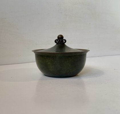 Art Deco Trinket Jar in Bronze by Just Andersen, 1930s-LCR-1805424