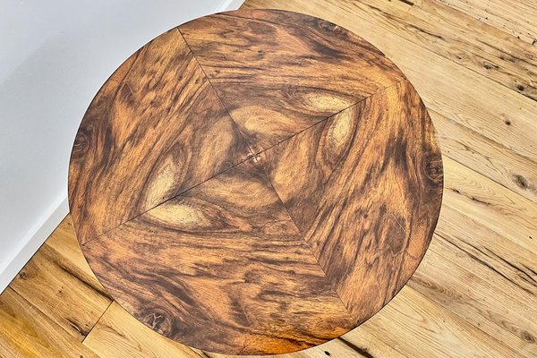 Art Deco Tripod Side Table with Walnut Veneer, Paris Area, 1920s-VMP-1061493