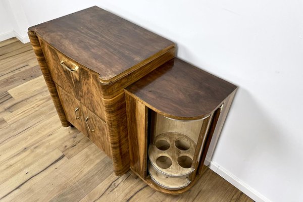 Art Deco Trolley Bar with Walnut Veneer-VMP-1231627