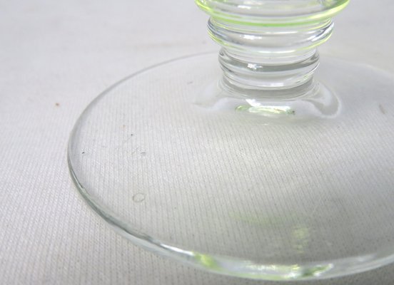 Art Deco Uranium Glass Liqueur Glasses, 1920s, Set of 6-EY-1445268