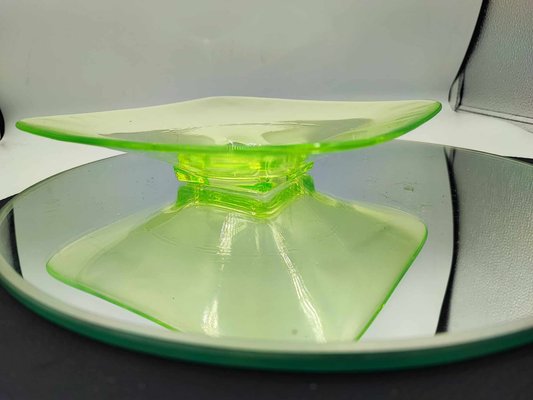 Art Deco Uranium Glass Plate-CAQ-1034665