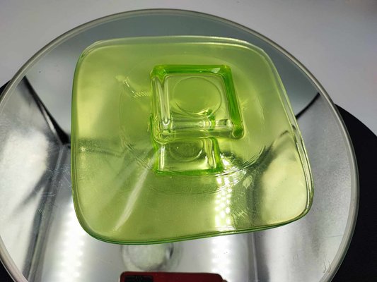 Art Deco Uranium Glass Plate-CAQ-1034665