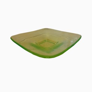 Art Deco Uranium Glass Plate-CAQ-1034665