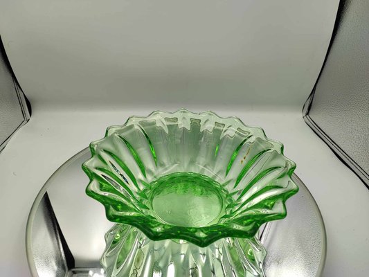 Art Deco Uranium Glass Platter from Niemen Glassworks-CAQ-962628