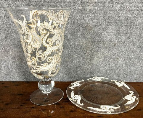 Art Deco Vase and Tray, Set of 2-MWB-1764576