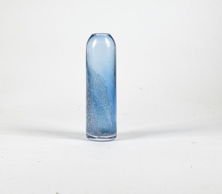 Art Deco Vase in Blue Blown Murano Glass, Italy, 1920s-RAQ-958380