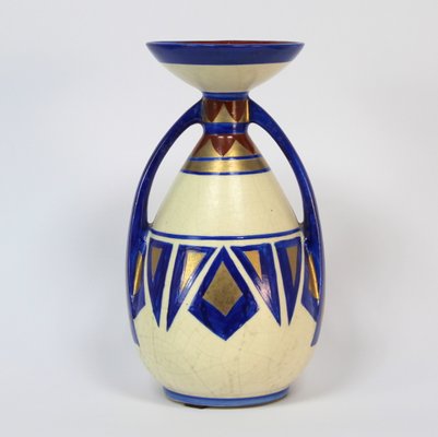 Art Decó Vase in Hand-Painted Ceramic-NE-1273686