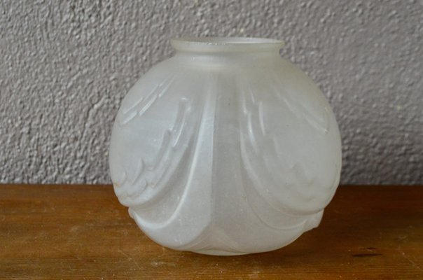 Art Deco Vase in Molded Pressed Glass-AIU-1118606