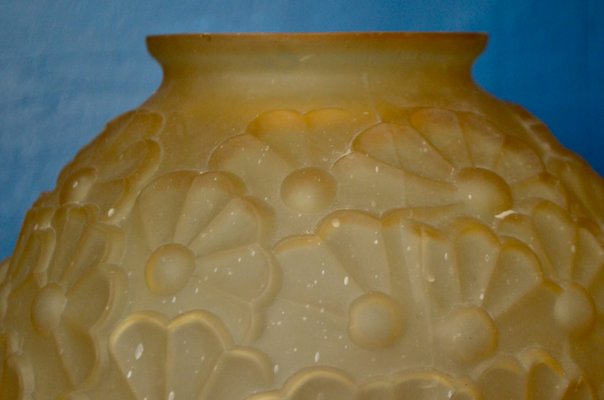 Art Deco Vase in Molded Pressed Glass-AIU-1365056