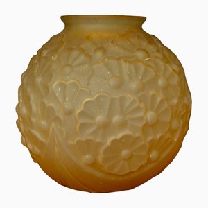 Art Deco Vase in Molded Pressed Glass-AIU-1365056