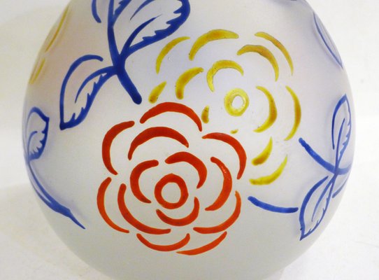 Art Deco Vase with Floral Decor, 1930s-RNR-1314665